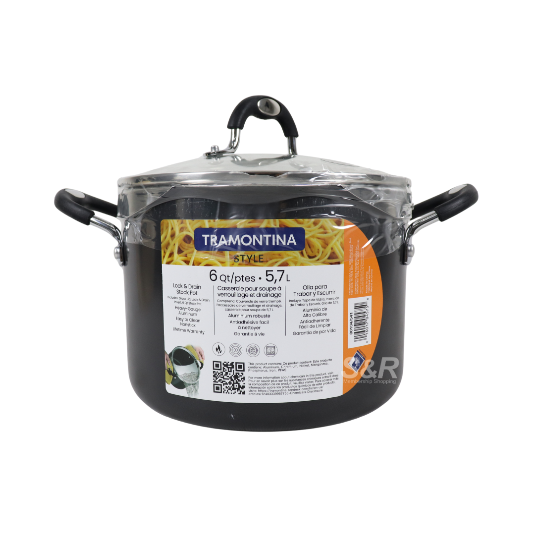 Tramontina 5.7L Drain Pasta Pot